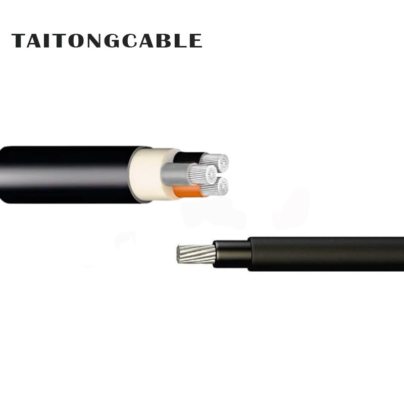 Custom Low Voltage Un-armoured Aluminum Conductor XLPE Insulated PE Sheathed Power Cables